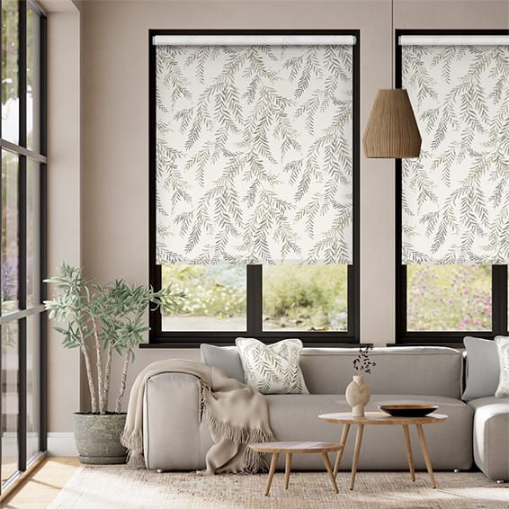 Colorized Twist2Go Dappled Ferns Mineral Roller Blind 4636