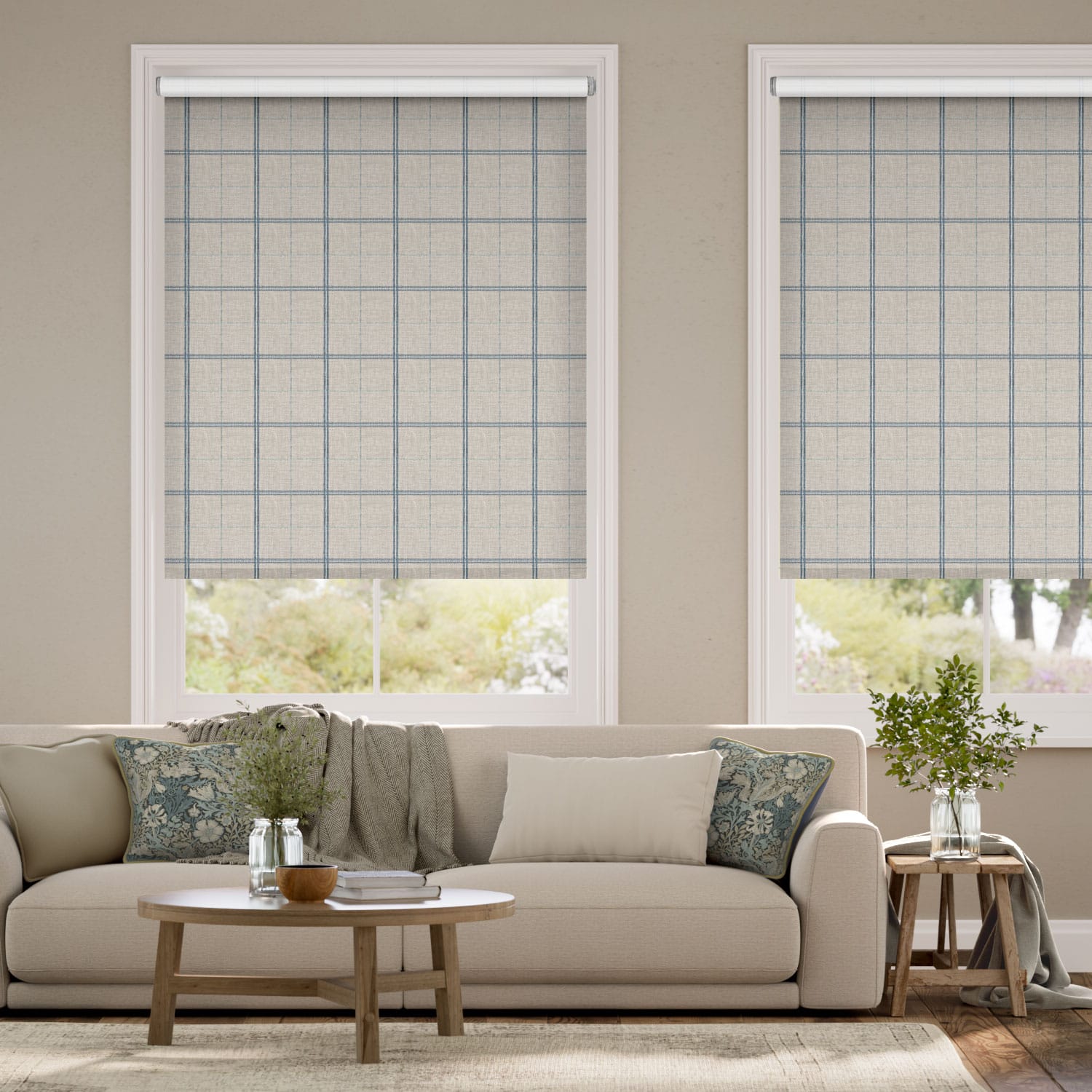 Colorized Twist2Go Choices Washington Still Blue Roller Blind 4640