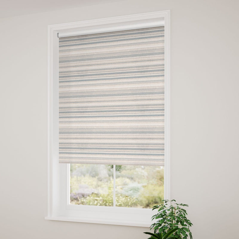 ColorizedZoom Twist2Go Choices Scandinavia Stripe Aqua Roller Blind 4650