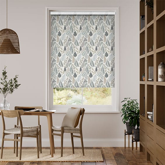 Colorized Twist2Go Choices Scandi Ferns Linen Thunder Roller Blind 4652