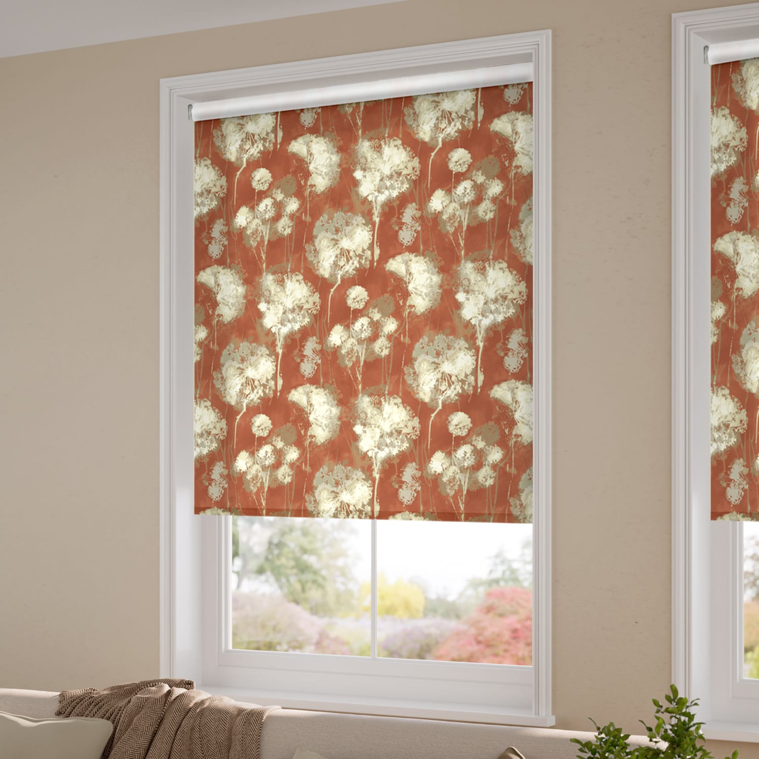 ColorizedZoom Twist2Go Choices Allium Linen Papaya Roller Blind 4726