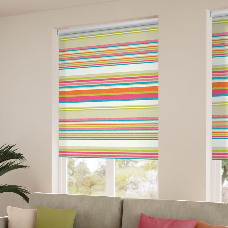 ColorizedZoom Twist2Go Calcutta Stripe Candyfloss Roller Blind