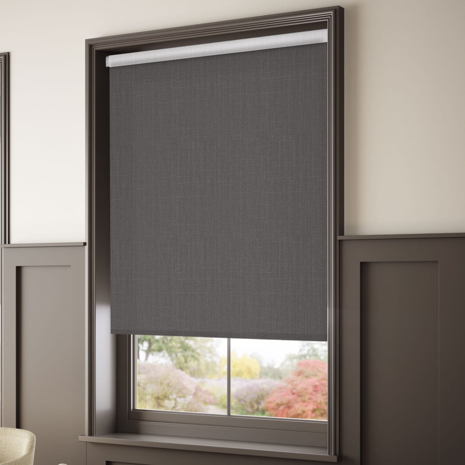 ColorizedZoom Choices Averley Taupe Roller Blind 4764