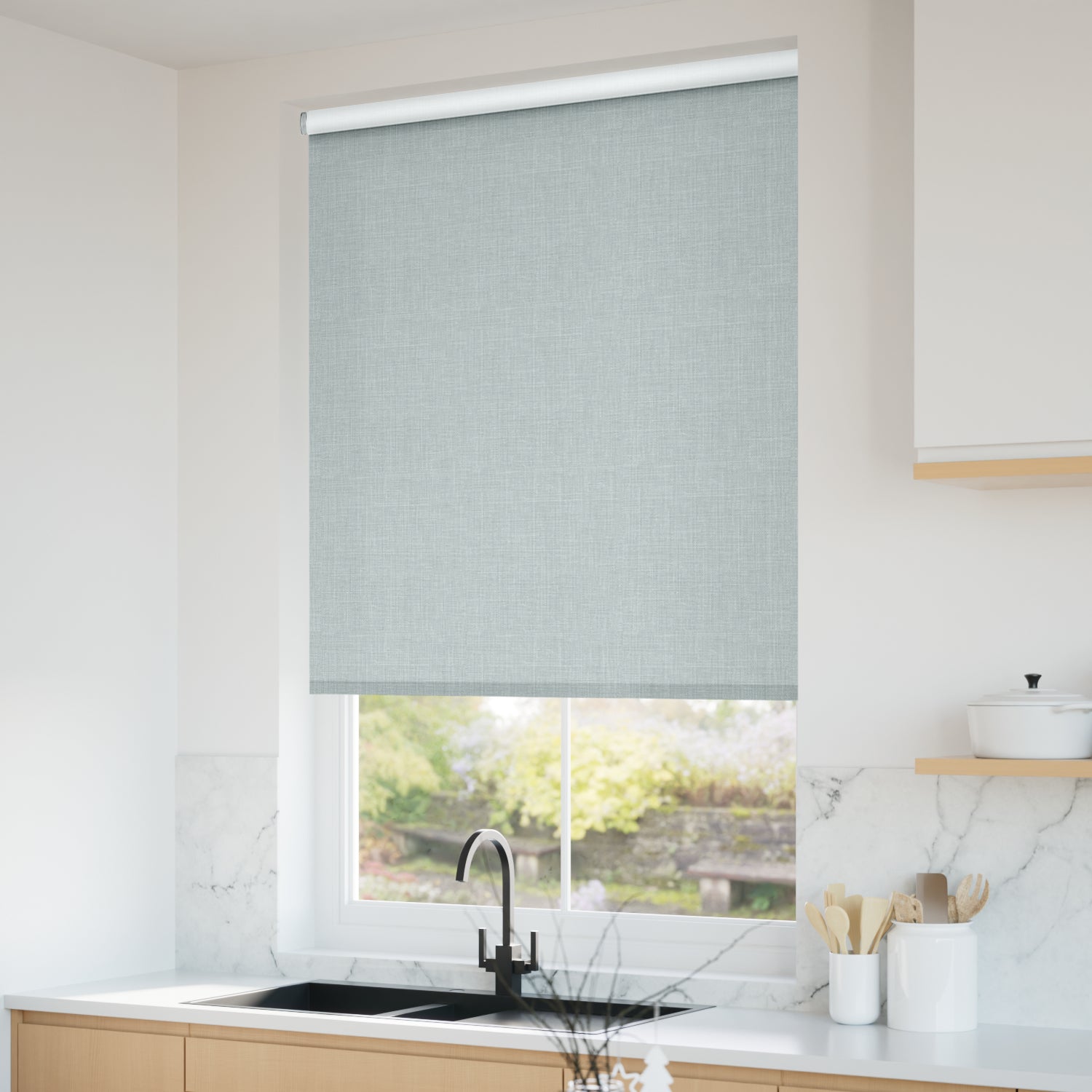 ColorizedZoom Electric Canali Blackout Light Ocean Blue Roller Blind 4779