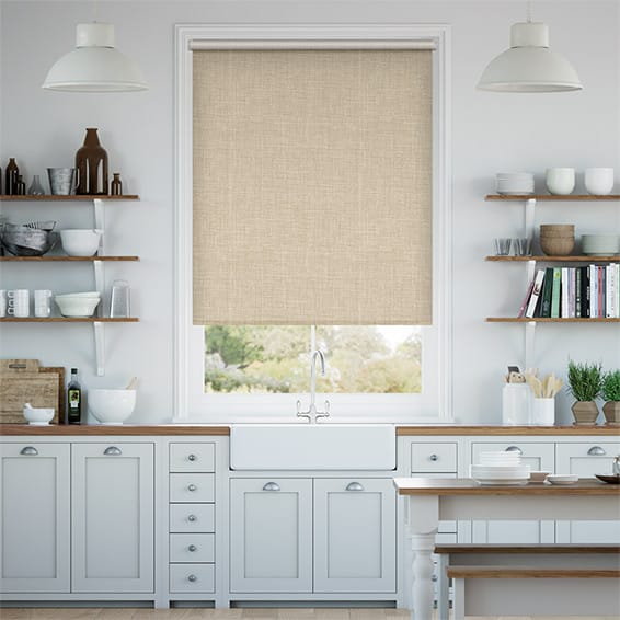 Colorized Electric Canali Blackout Sandcastle Roller Blind 4782