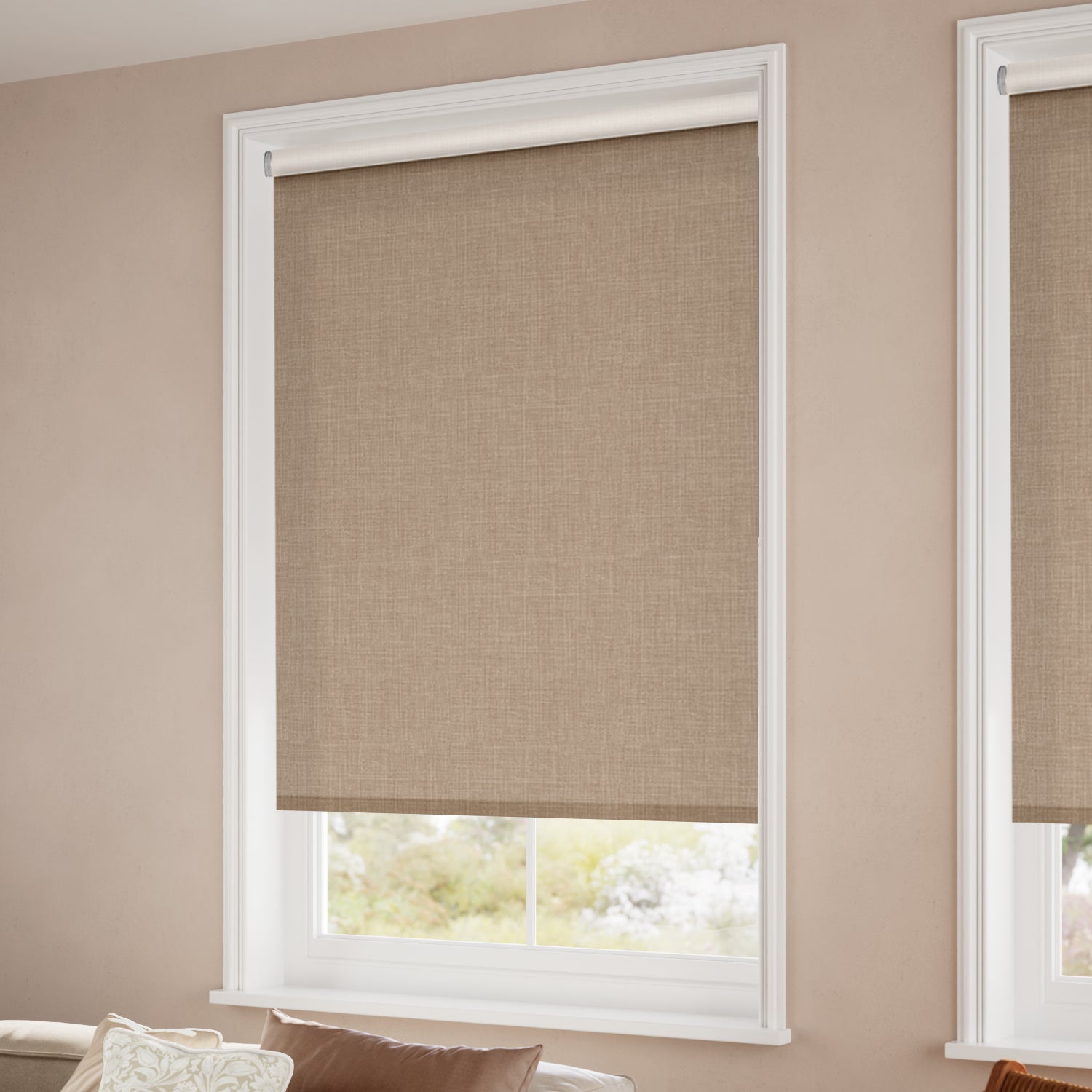 ColorizedZoom Electric Canali Blackout Stone Roller Blind 4786