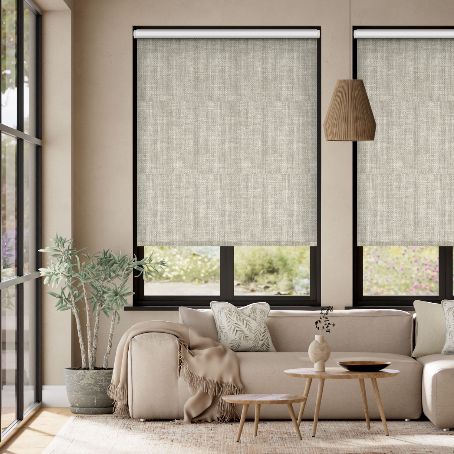 Colorized Electric Moda Blackout Stone Grey Roller Blind 4791