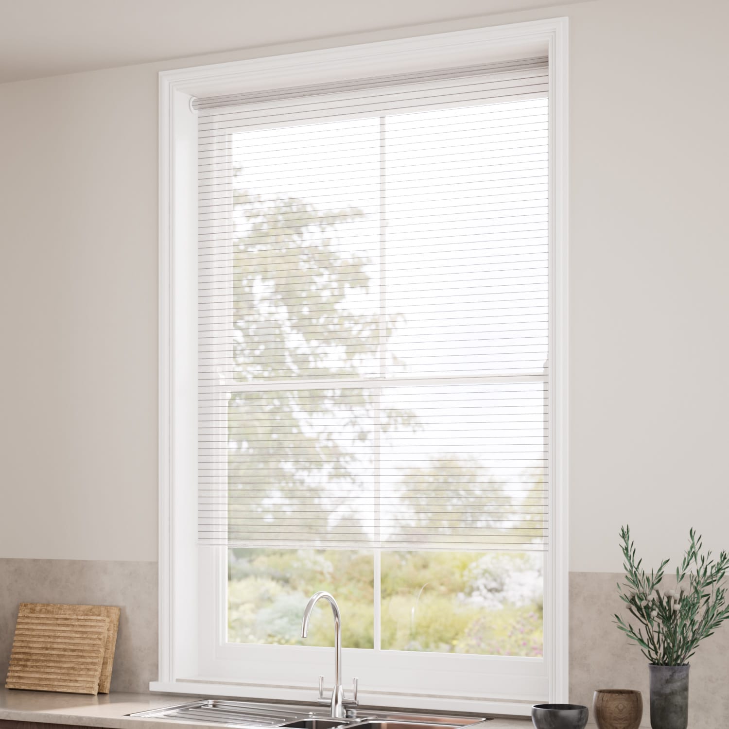 ColorizedZoom Electric Cicero Voile Flint Roller Blind 4852