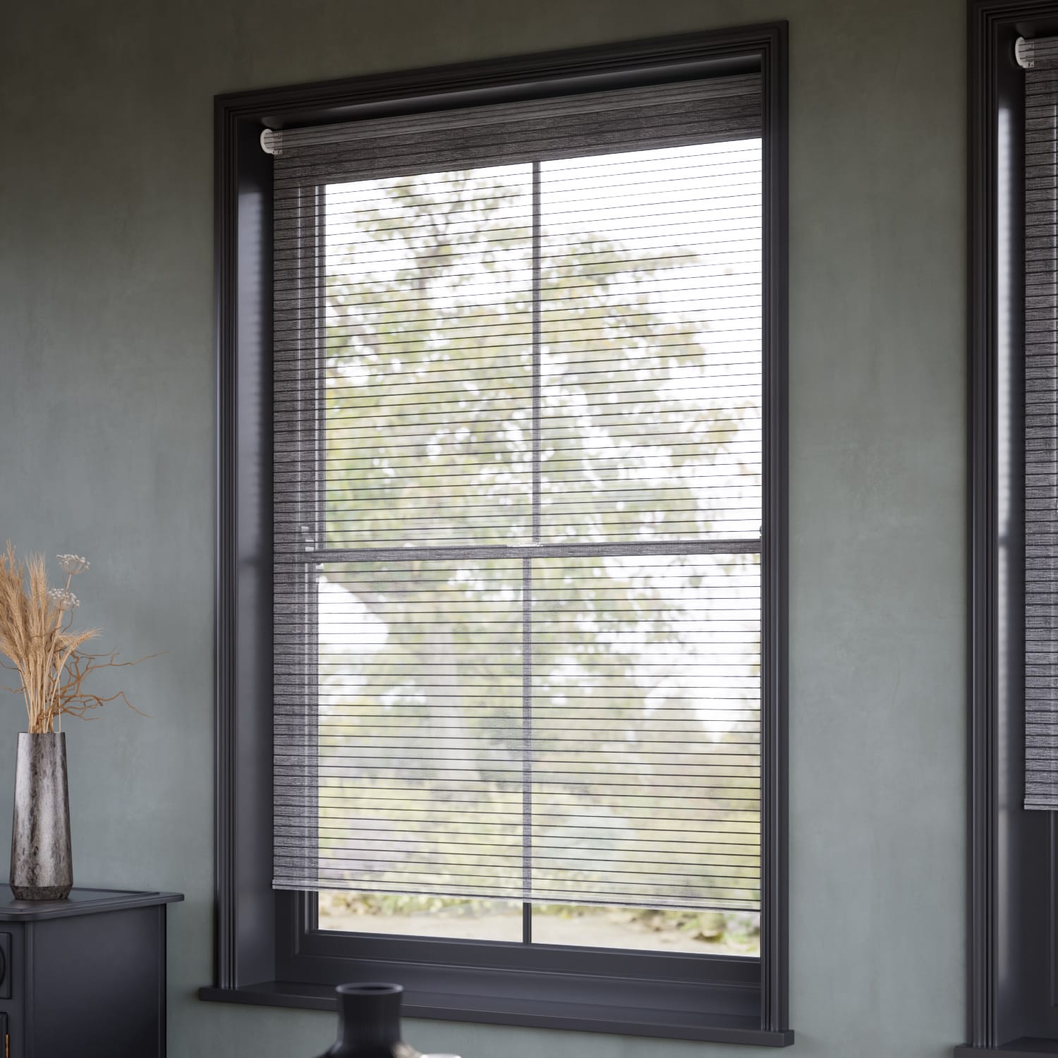ColorizedZoom Electric Cicero Voile Nox Roller Blind 4853