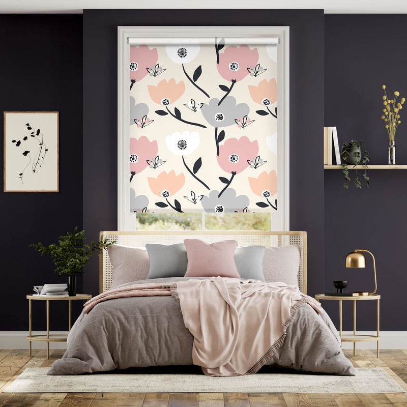 Colorized Flo Sherbet Roller Blind