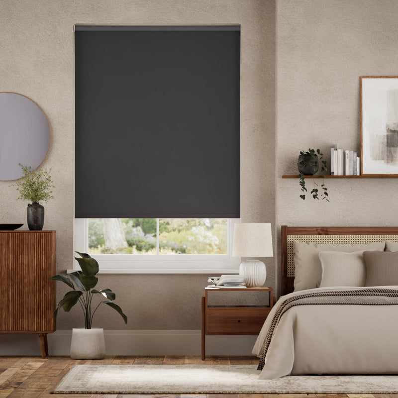 Colorized Twist2Go Sevilla Blackout Charcoal Roller Blind