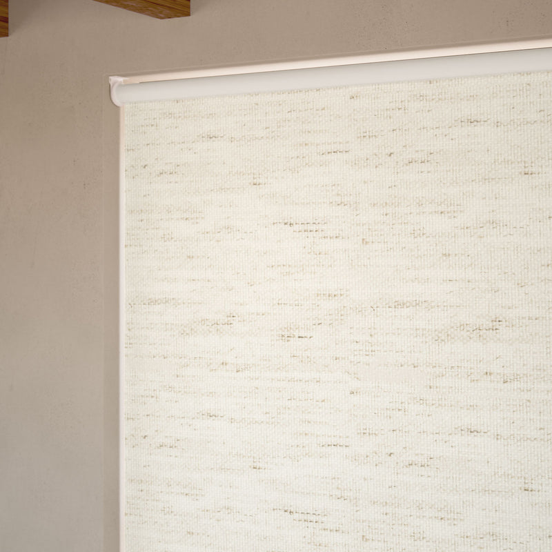 ColorizedZoom Twist2Go Sevilla Blackout Linen Alabaster Roller Blind