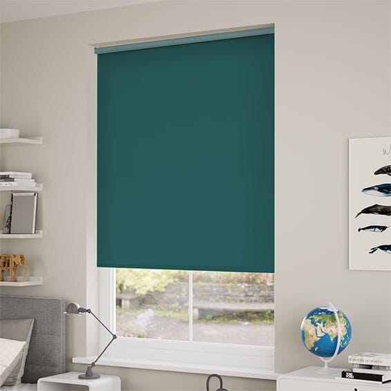 ColorizedZoom Twist2Go Sevilla Blackout Kingfisher Roller Blind 4878