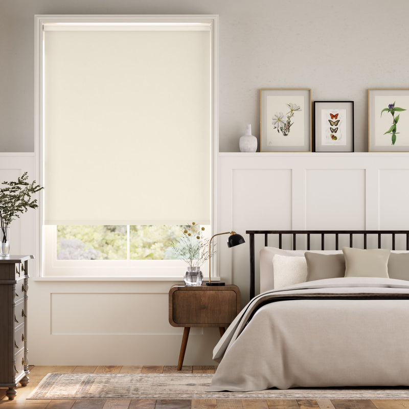 Colorized Electric Sevilla Blackout Cottage Cream  Roller Blind 4919