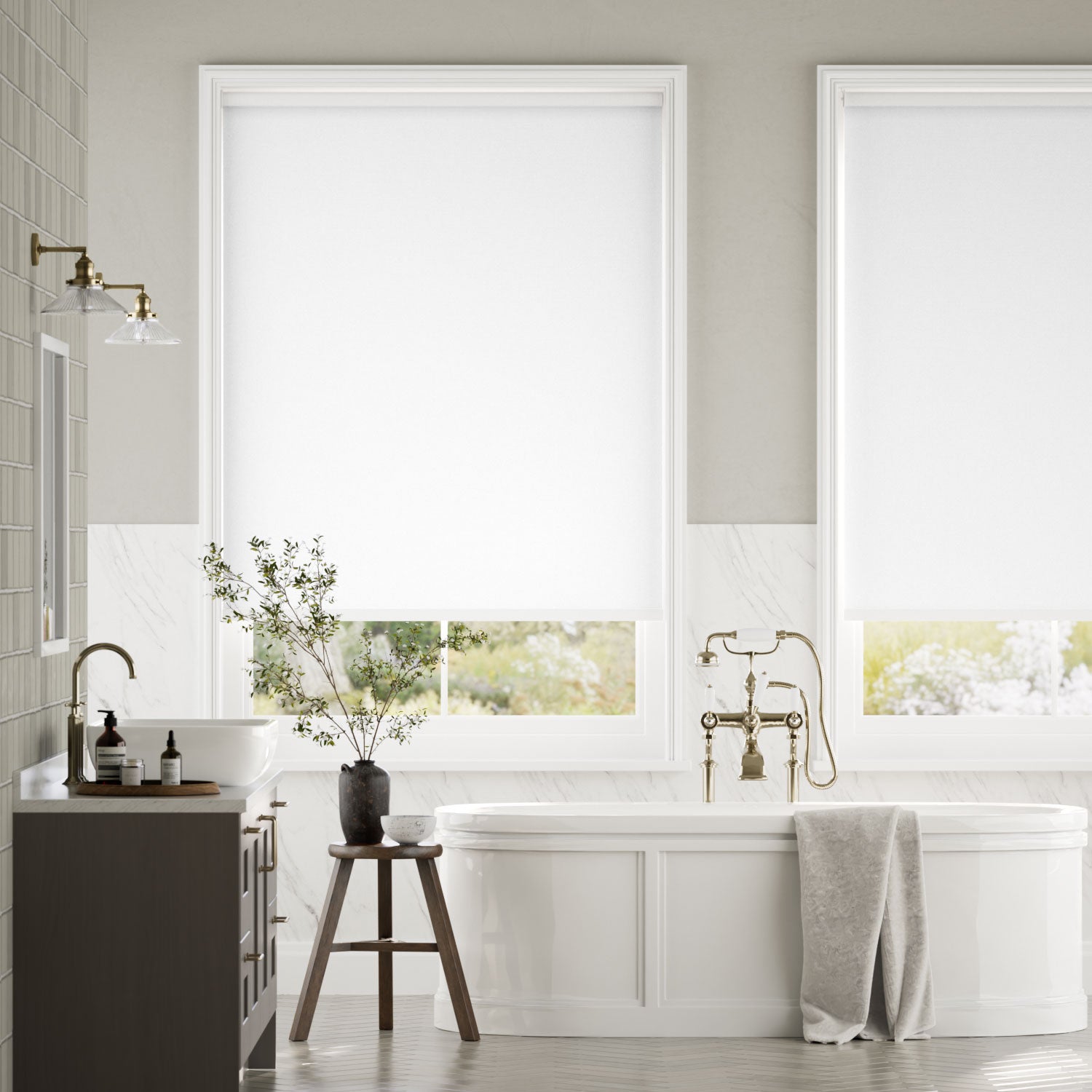Colorized Electric Eco-Friendly Blackout Soft White Roller Blind 4946