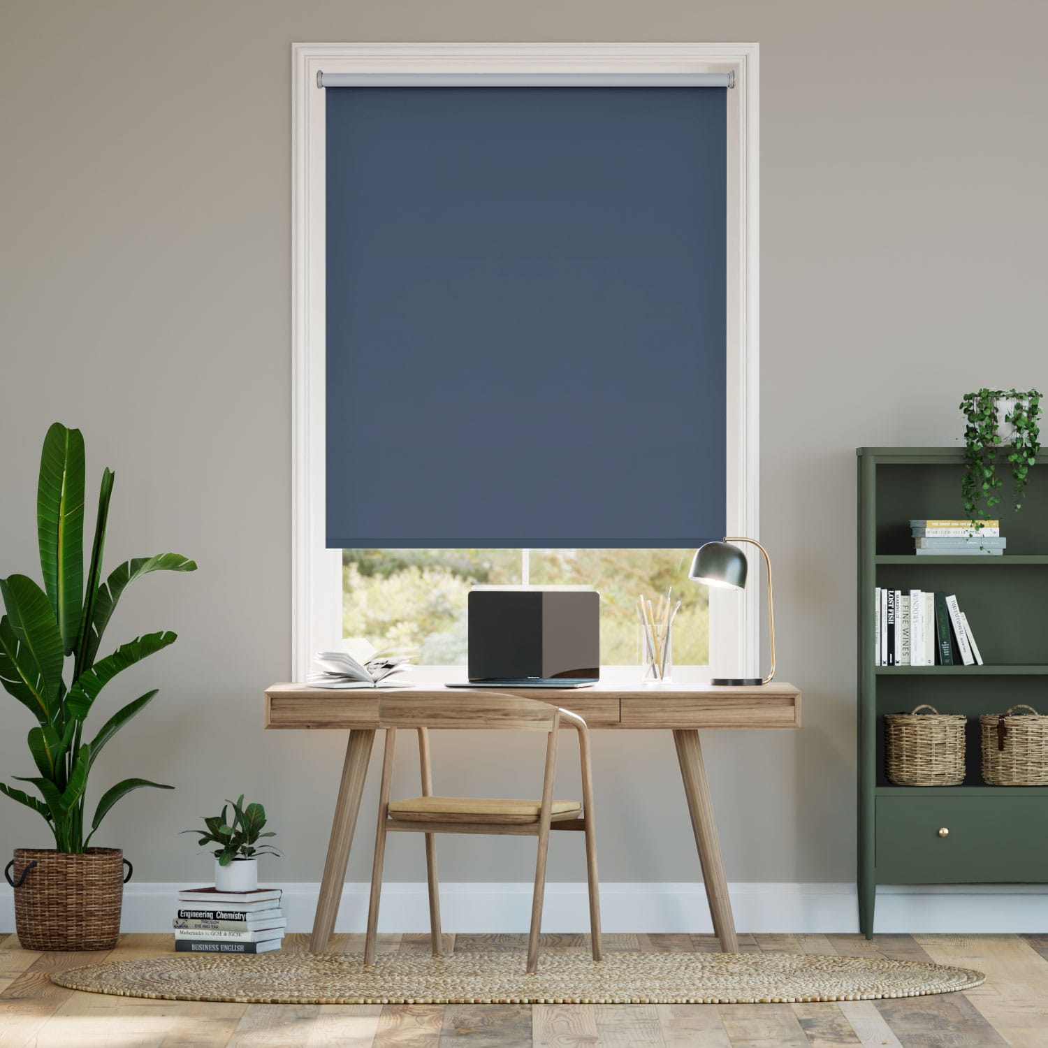 Colorized Electric Verona Blackout Navy  Roller Blind 8979