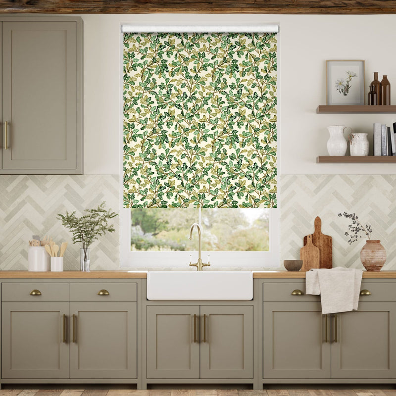 Colorized Choices Oak Green Roller Blind