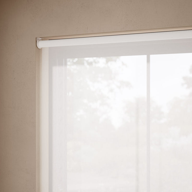 ColorizedZoom Electric Serenity Cloud White Voile Roller Blind 5057