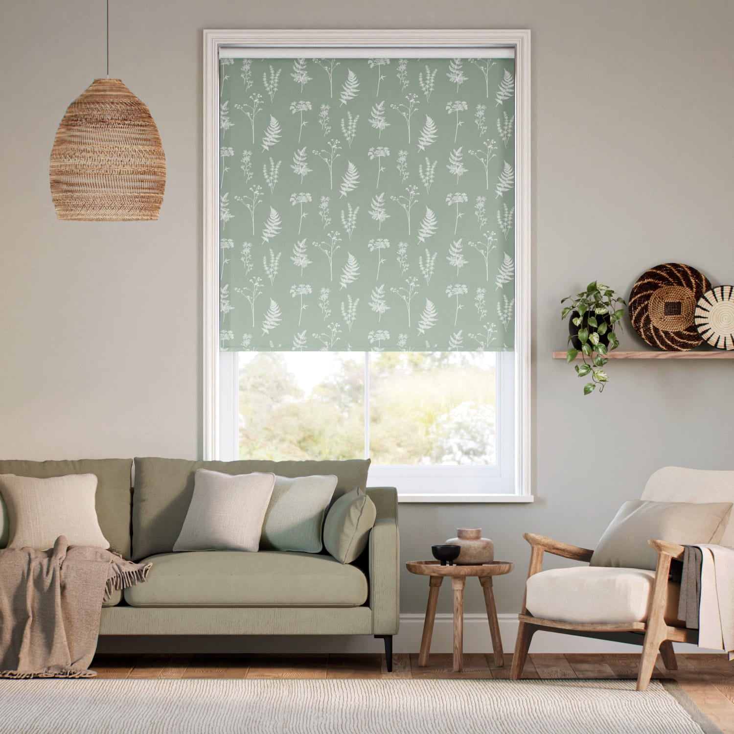 Colorized Twist2Go Adeline Eucalyptus Roller Blind 5092