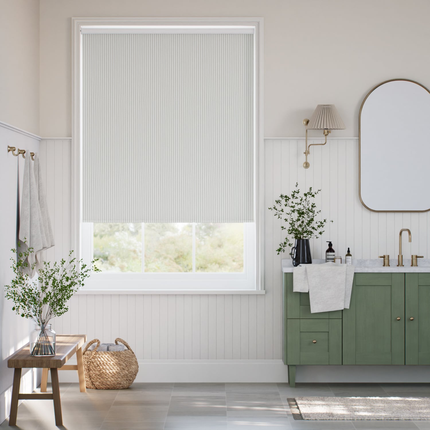 Colorized Choices Devon Stripe Smoke Grey  Roller Blind