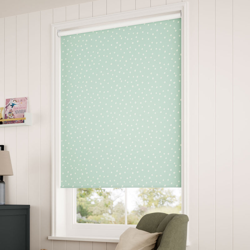 ColorizedZoom Dotty Dots Duck Egg Roller Blind 5131