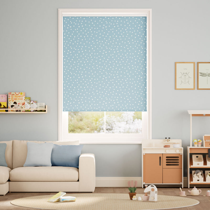 Colorized Twist2Go Dotty Dots Sky Blue  Roller Blind 5154