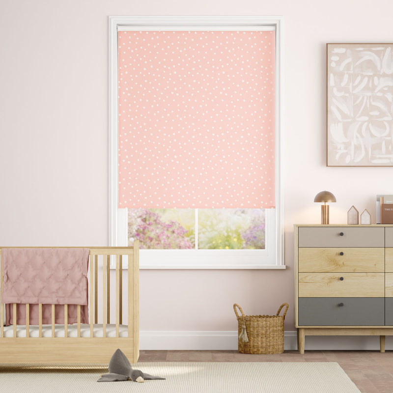 Colorized Twist2Go Dotty Dots Blush Roller Blind 5148