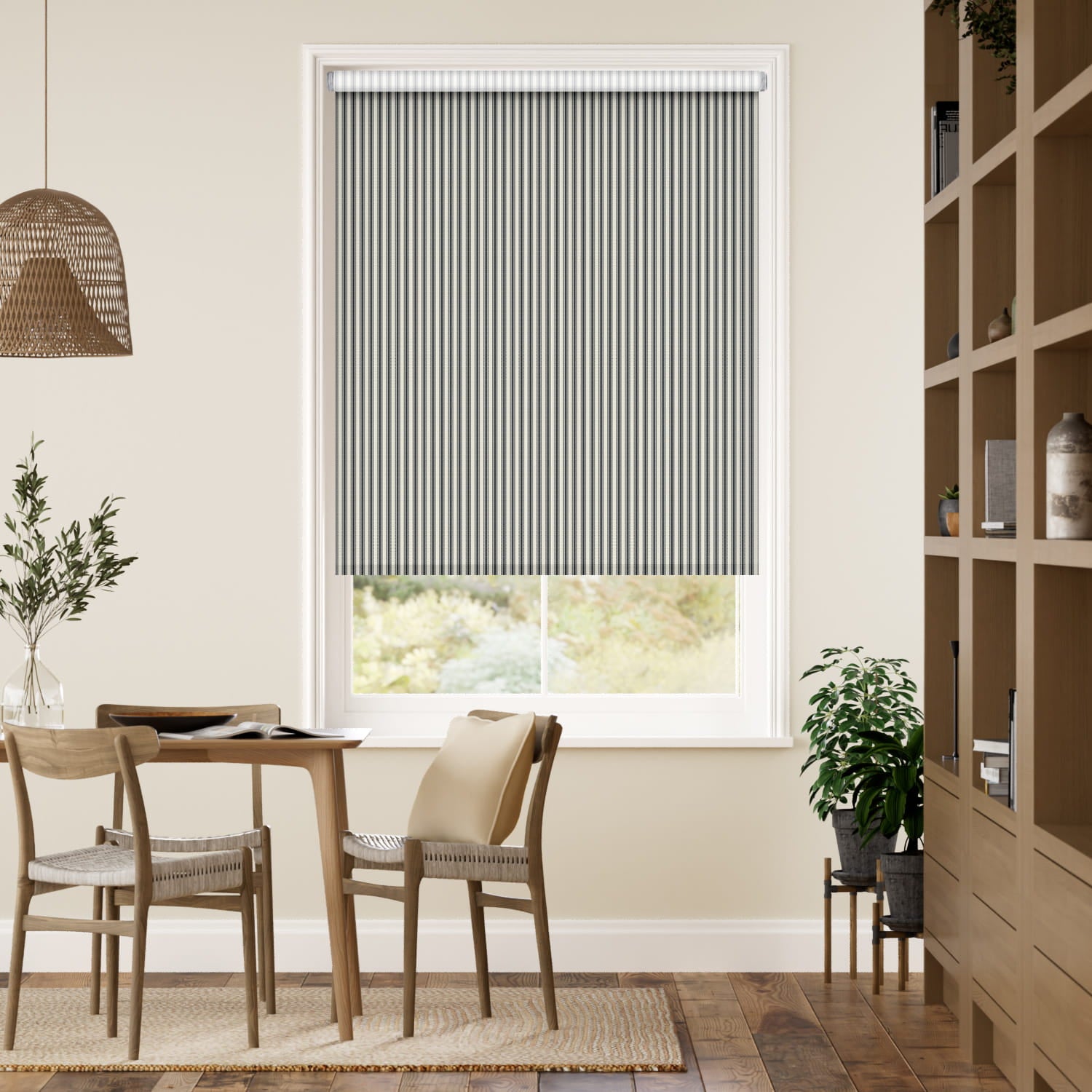 Colorized Twist2Go Chester Stripe Slate Roller Blind