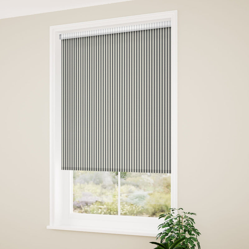 ColorizedZoom Twist2Go Chester Stripe Slate Roller Blind 5219