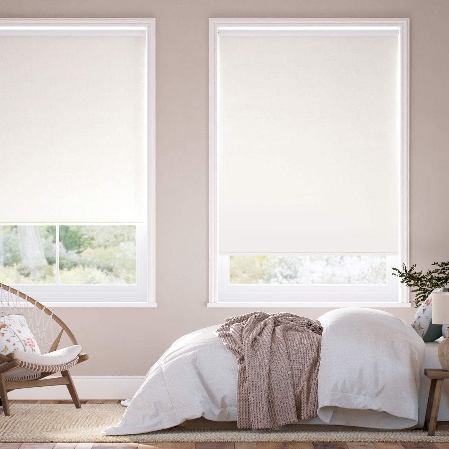 Colorized Twist2Go Choices Columbia Antique White Roller Blind 5232