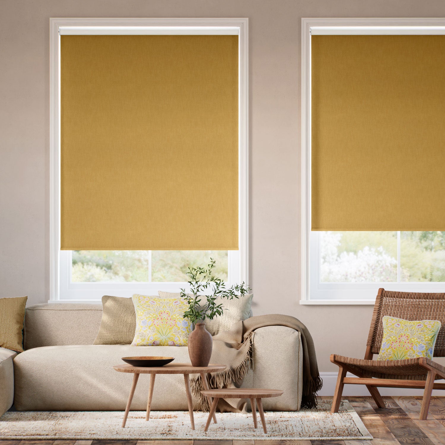 Colorized Twist2Go Choices Columbia Ochre Roller Blind 5238