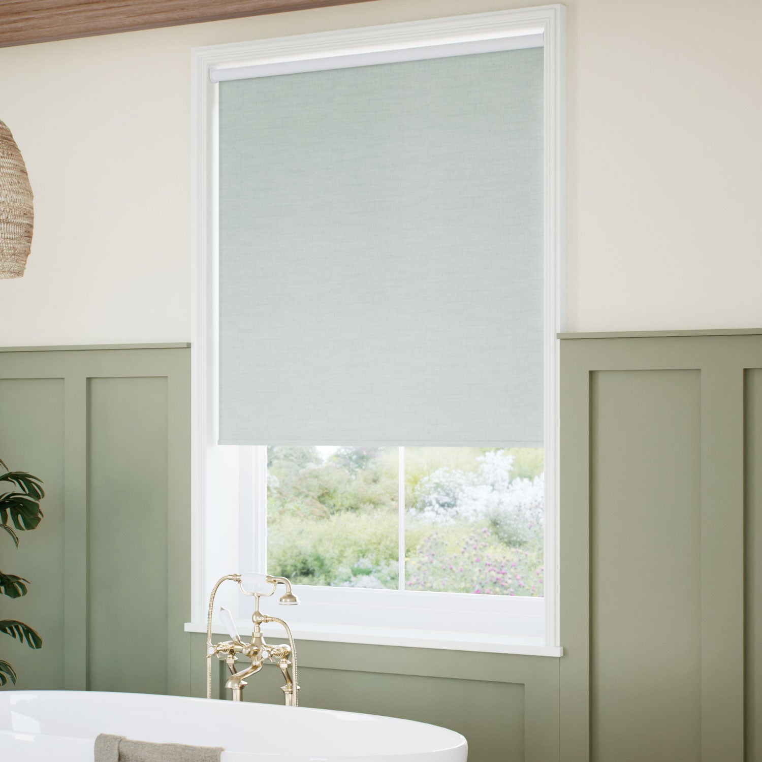 ColorizedZoom Choices Eco-Friendly Riley Glacier Blue Roller Blind 5247