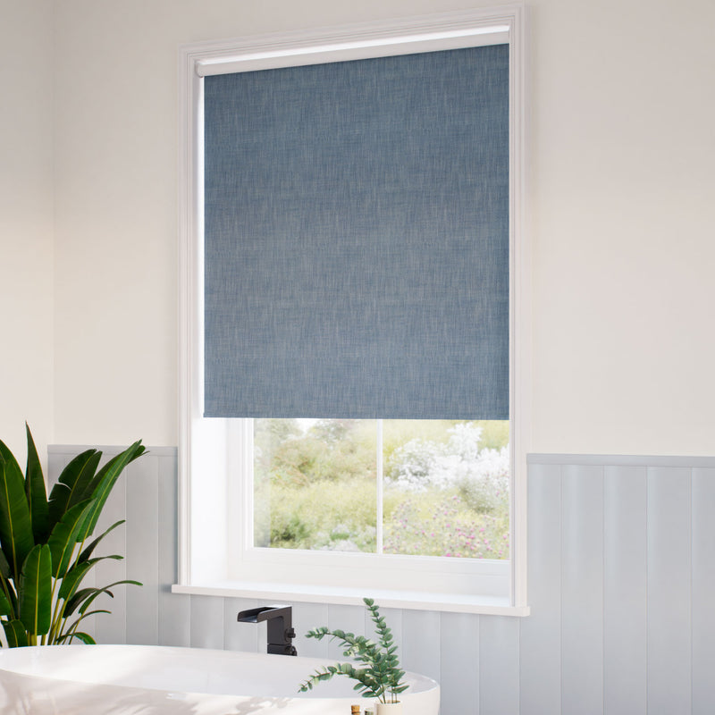 ColorizedZoom Choices Eco-Friendly Nyah Lagoon Blue Roller Blind 5255