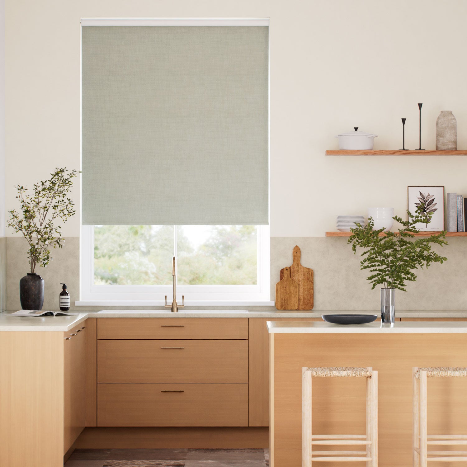 Colorized Twist2Go Choices Eco-Friendly Riley Oyster Grey Roller Blind 5280