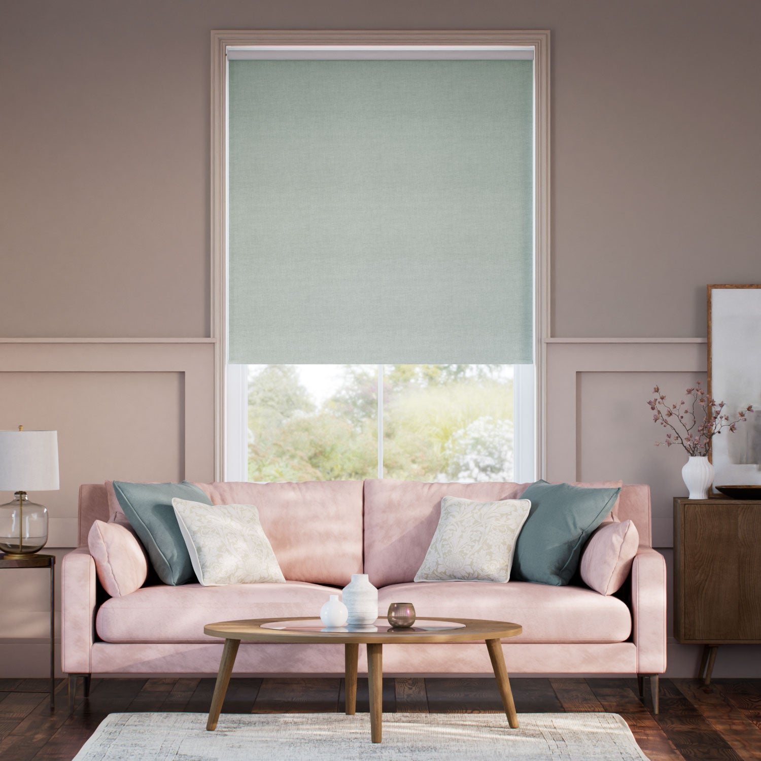 Colorized Twist2Go Choices Lydia Sky Blue Roller Blind 5297