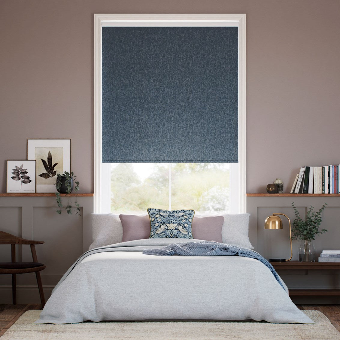 Colorized Twist2Go Choices Isabella Dusky Blue Roller Blind 5300