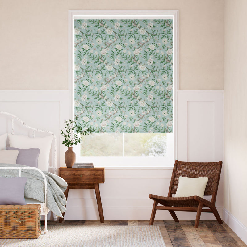 Colorized Porcelain Garden Morning Green Roller Blind