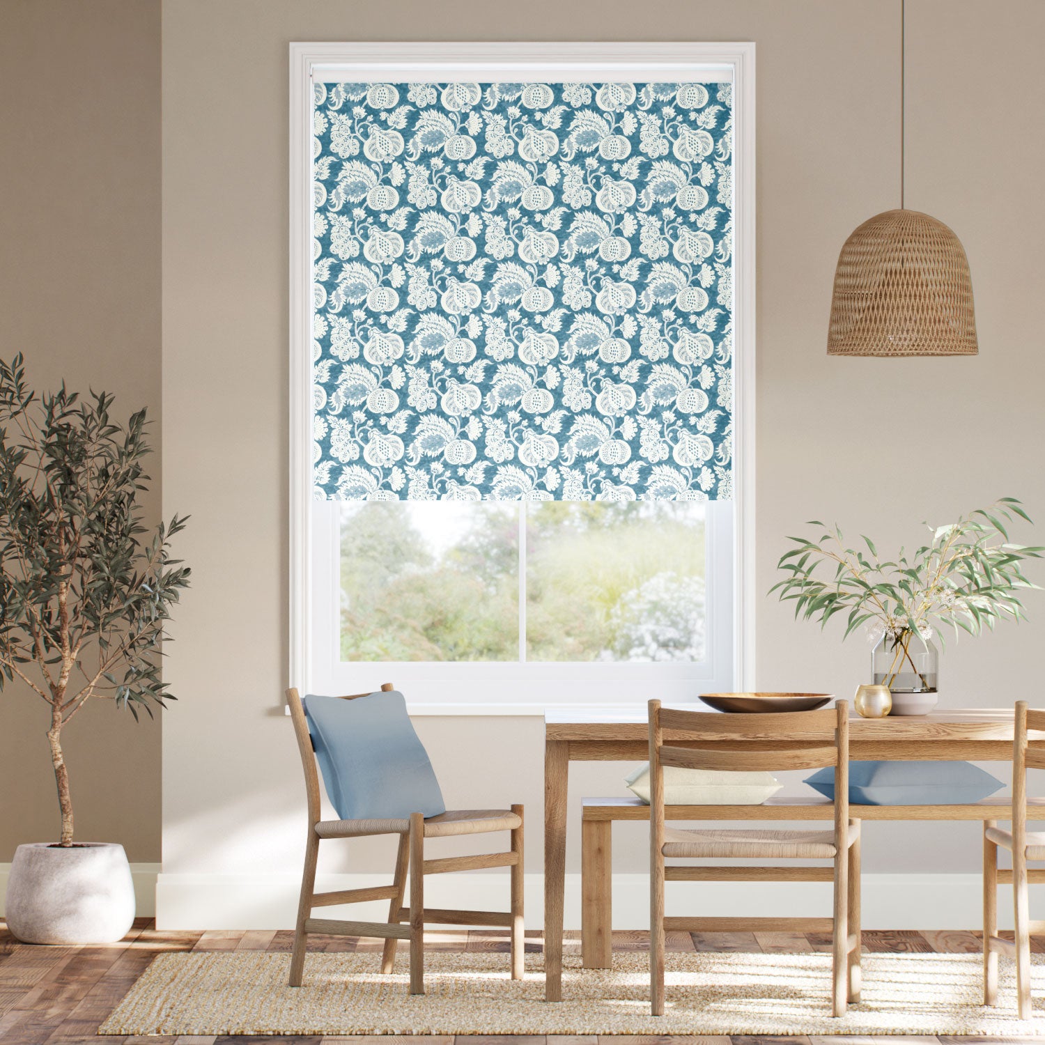 Colorized China Blue Air Force Blue Roller Blind 5315