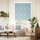 Colorized Fern Frond Sea Waves Roller Blind