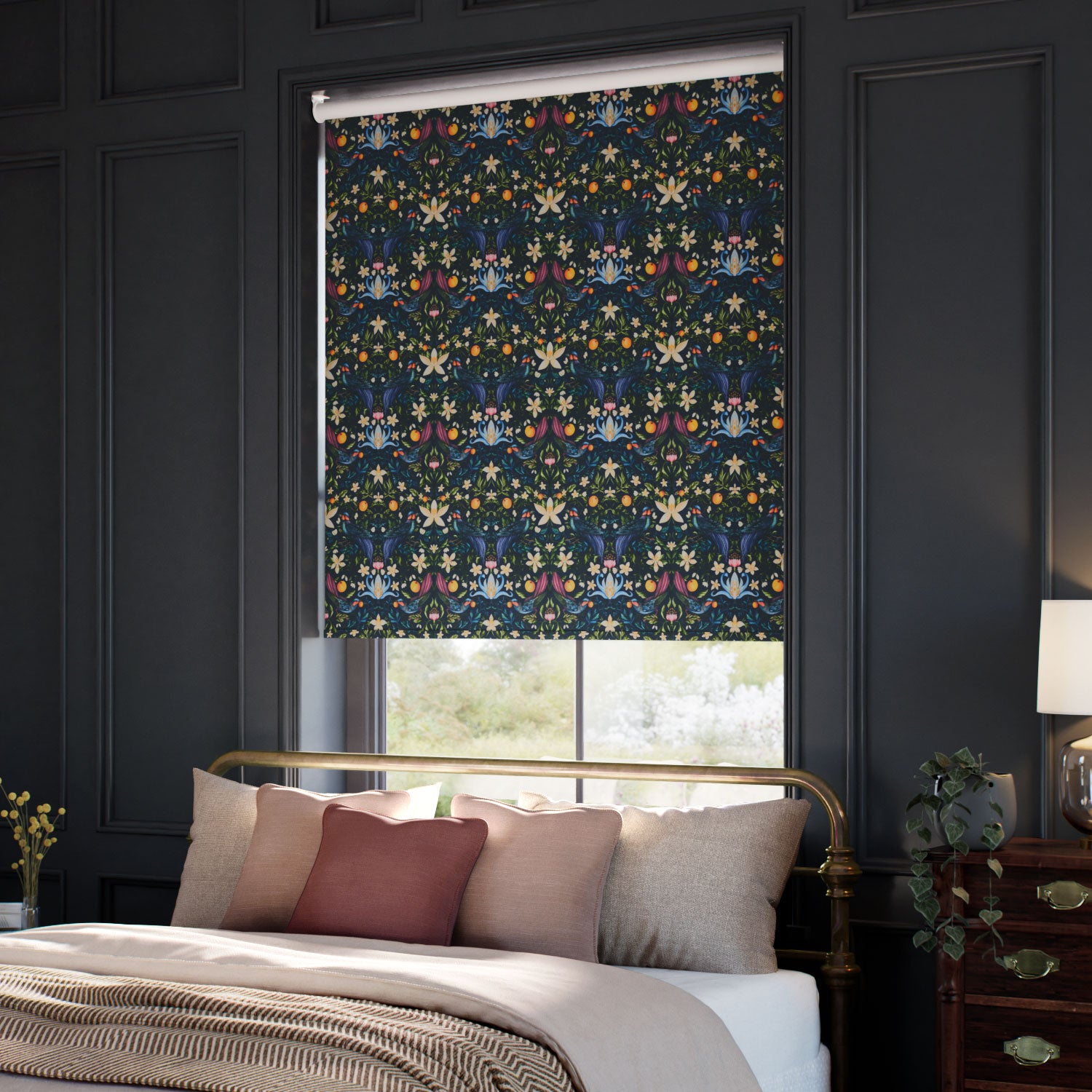 ColorizedZoom Forbidden Fruit Nightfall Roller Blind