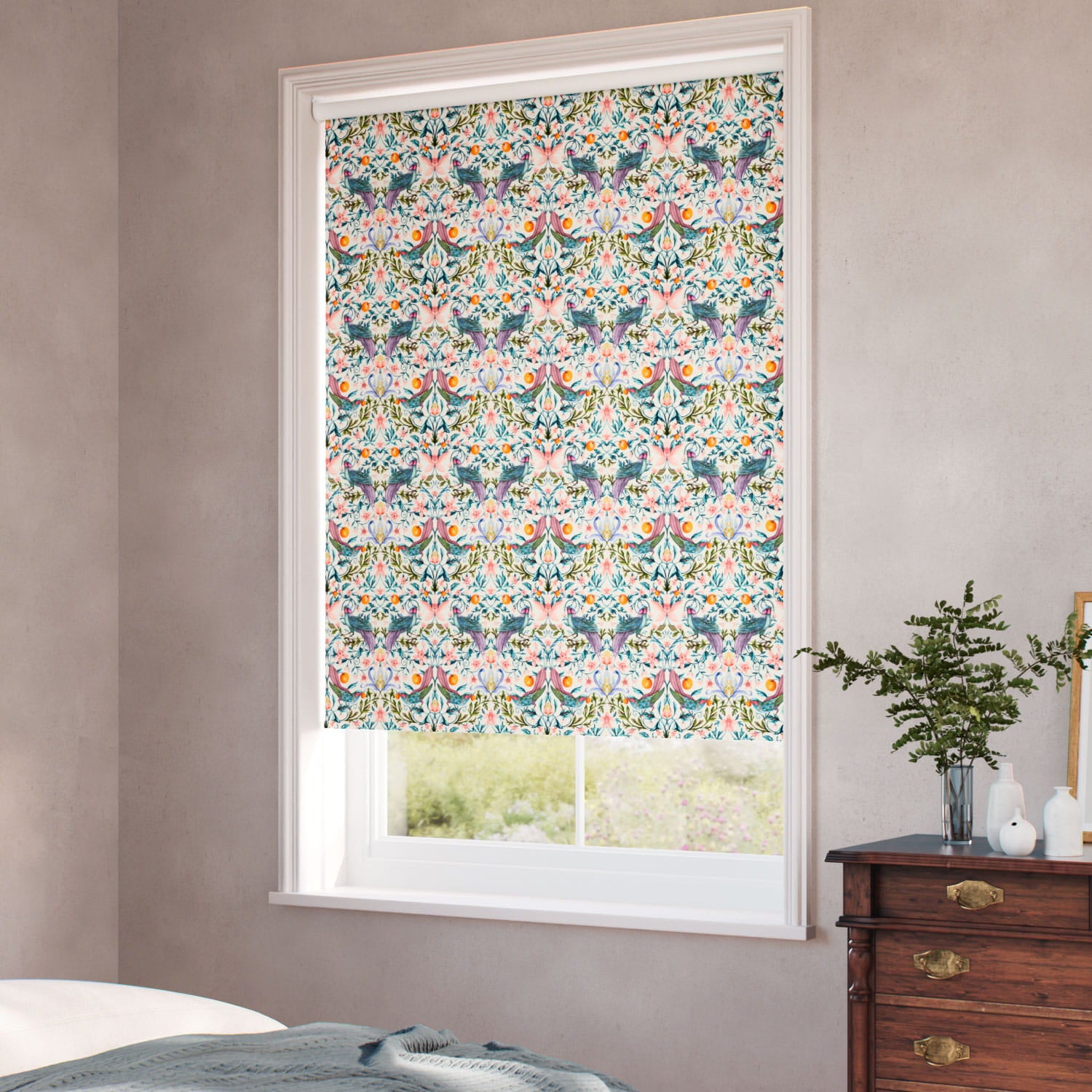 ColorizedZoom Forbidden Fruit Jewel Roller Blind 5366