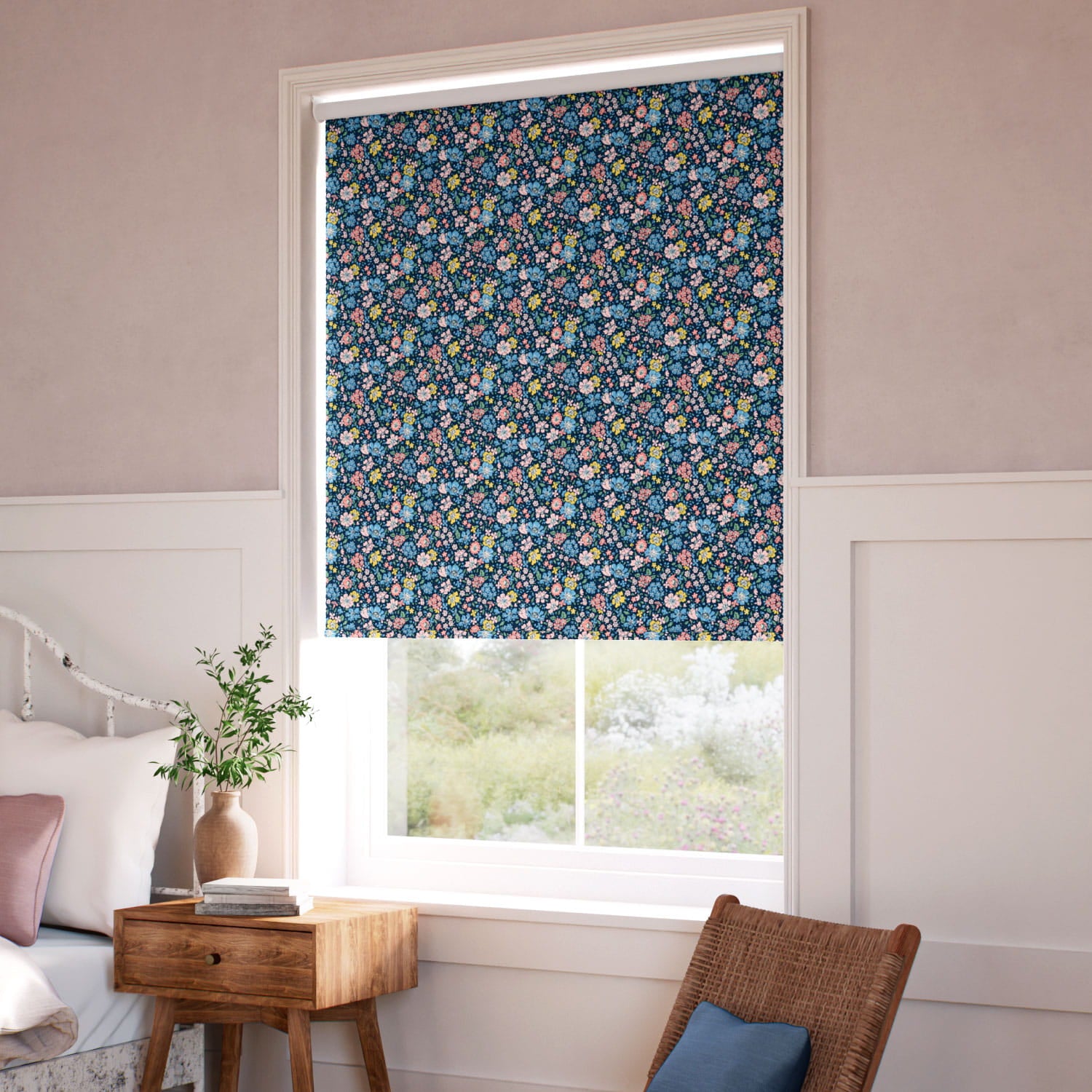 ColorizedZoom Glen Lyon Navy Roller Blind