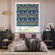 Colorized Twist2Go Elm House Nighttime Blue Roller Blind 5396