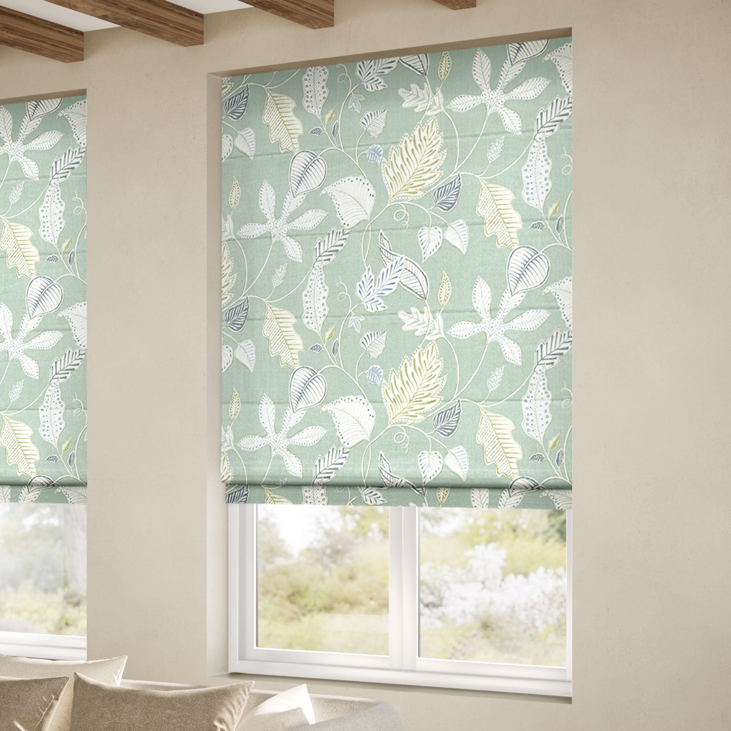 ColorizedZoom Flavia Seafoam  Roman Blind 6639