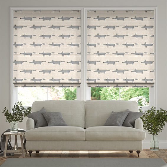 Colorized Mr Fox Mini Neutral Roman Blind