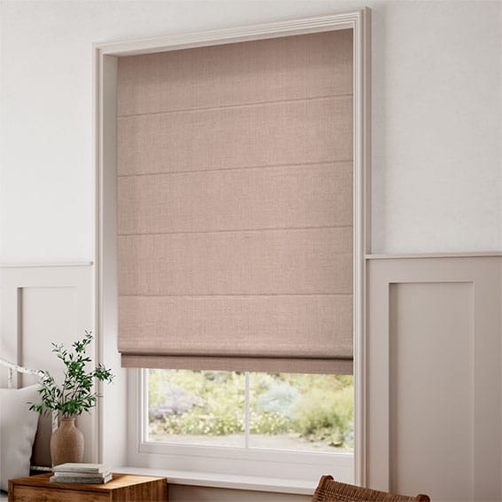 ColorizedZoom Paleo Linen Dusky Pink  Roman Blind