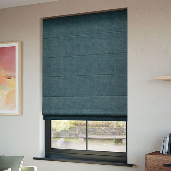 ColorizedZoom Paleo Linen Gulf Blue  Roman Blind 6668