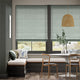 Colorized Paleo Linen Teal Wash  Roman Blind