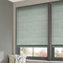 ColorizedZoom Paleo Linen Teal Wash  Roman Blind