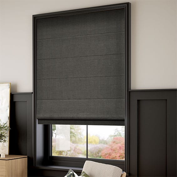 ColorizedZoom Paleo Linen Homespun Grey  Roman Blind 6669